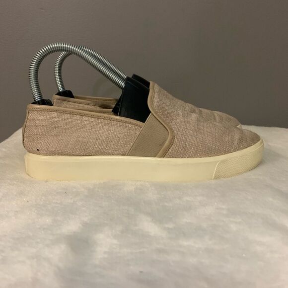 Vince Women's Blair Tan‎ Tweed Slip-On Casual Sneakers Size US 6M/ EUR 36 - Picture 1 of 9
